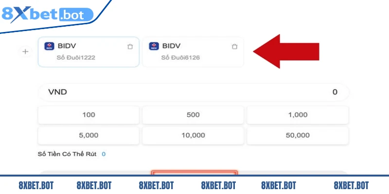 Mẹo rút tiền nhà cái 8xbet an toàn tuân thủ hướng dẫn hiển thị